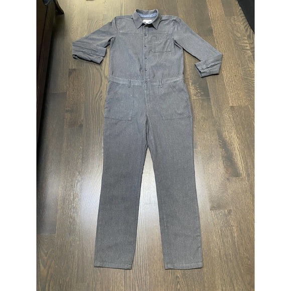 Treasure & Bond Jumpsuit Heathered‎ Cotton Boiler in Gray ~ S - Picture 2 of 4